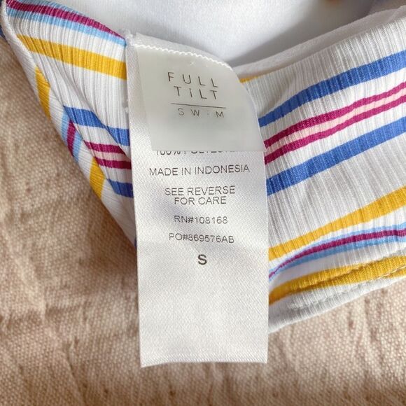 Retro stripe bralette bikini set - Picture 4 of 4